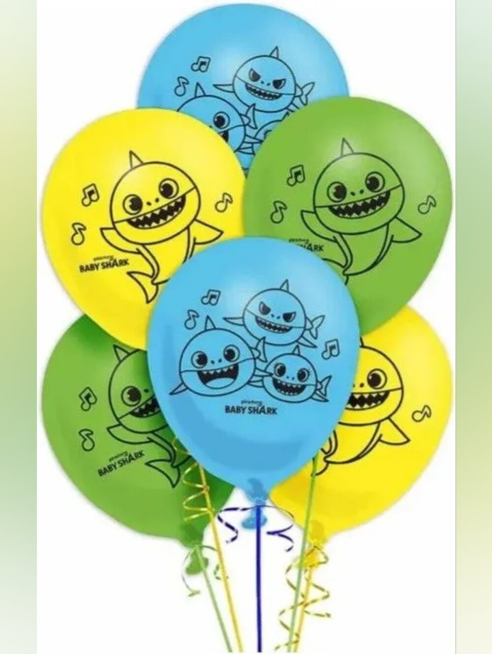 Nickelodeon Baby Shark Latex Balloons-6pcs